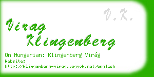 virag klingenberg business card